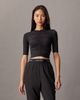 Calvin Klein - Áo tay ngắn thể thao CK nữ Icon Ruched Front Tee