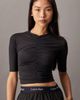 Calvin Klein - Áo tay ngắn thể thao CK nữ Icon Ruched Front Tee