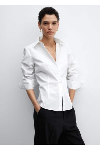 Mango - Áo sơ mi nữ Premium Shirt Sofia