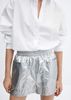 Mango - Quần ngắn nữ Metallic shorts with elastic waist