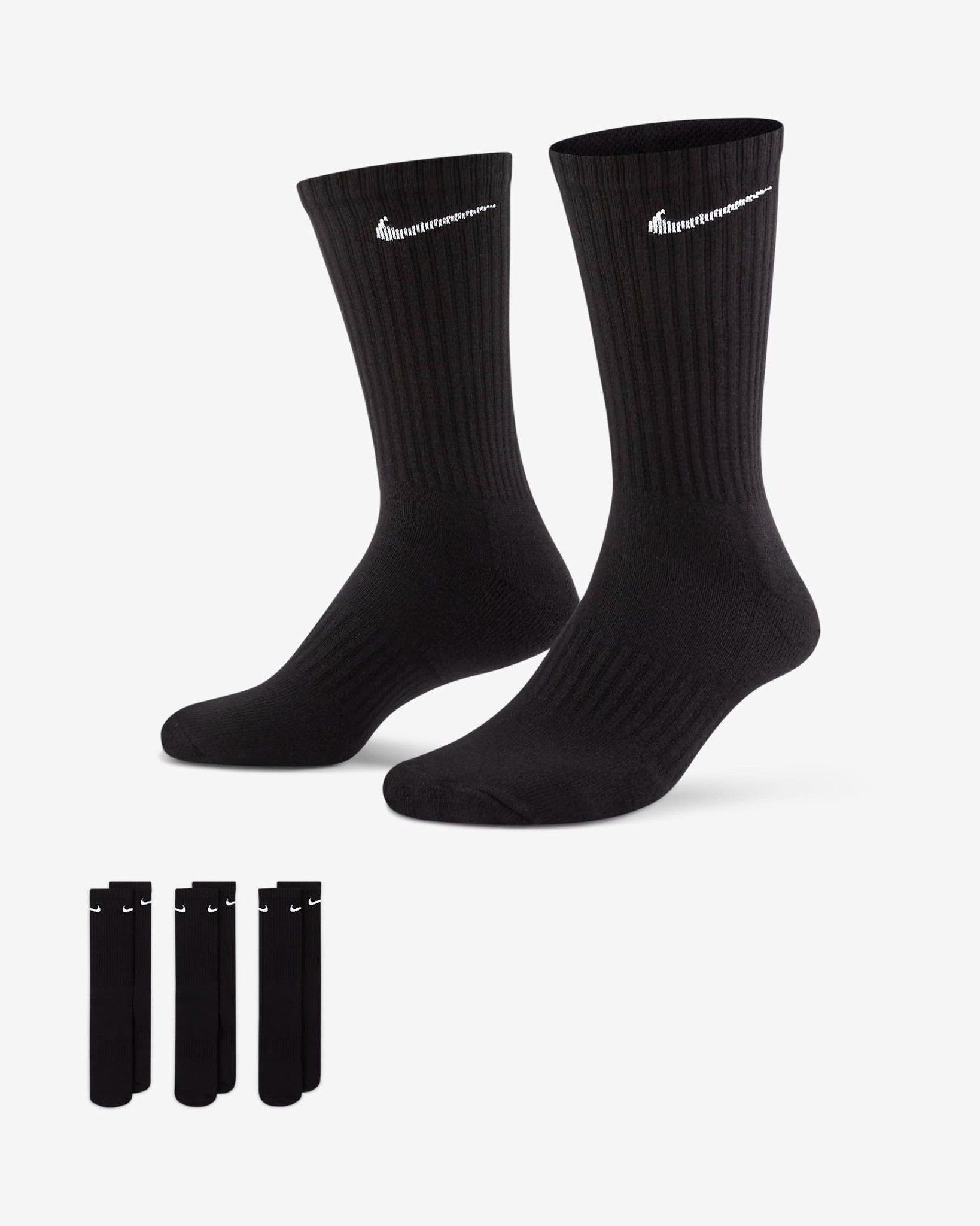 Nike - Vớ thể thao (3 đôi) Nam Everyday Cushioned Training Crew Socks (3 Pairs)