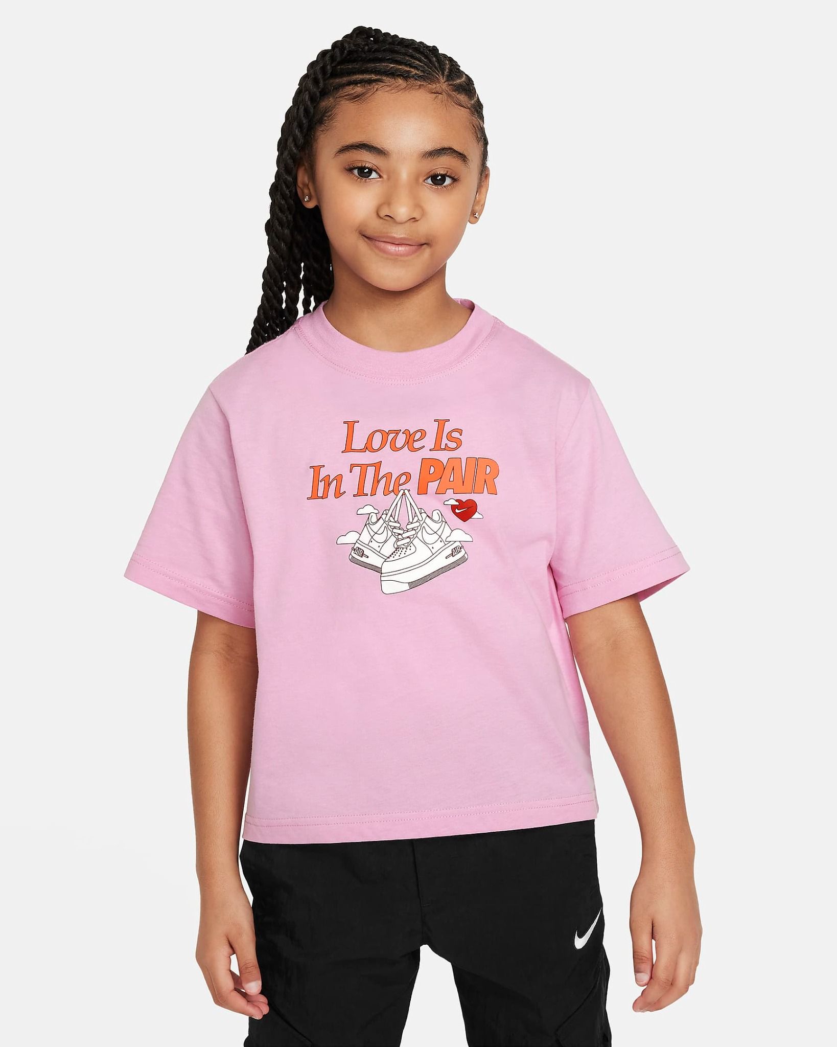 Nike - Áo tay ngắn thể thao Bé Gái Sportswear Older Kids' (Girls') Boxy T-Shirt