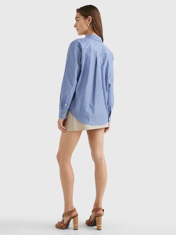 Tommy Hilfiger - Áo sơ mi tay dài nữ TH Essential Poplin Easy Fit Shirt - 4