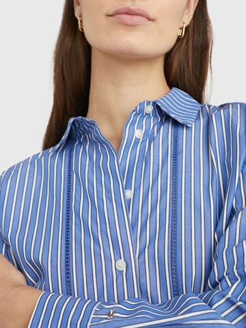 Tommy Hilfiger - Áo sơ mi tay dài nữ TH Essential Poplin Easy Fit Shirt - 3