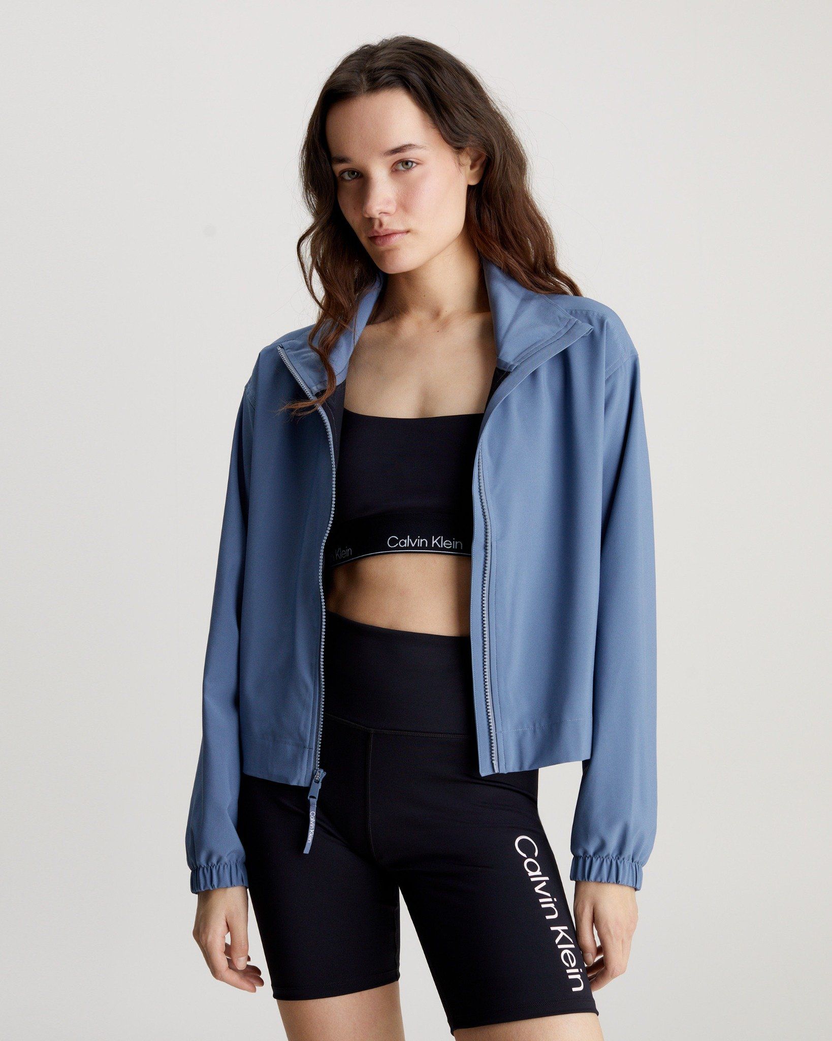 Calvin Klein - Áo khoác thể thao nữ Cropped Zip Up Jacket