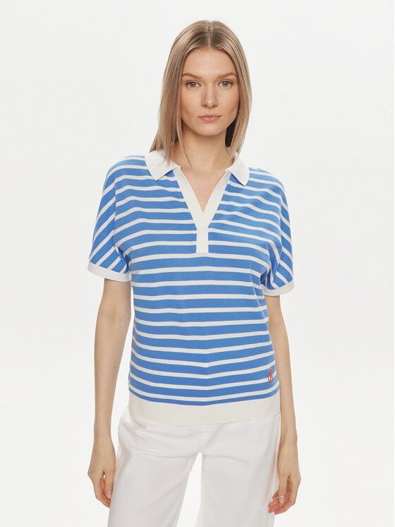 Tommy Hilfiger - Áo polo tay ngắn nữ Relaxed Lyocell Polo