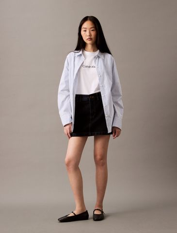 Calvin Klein - Áo thun thời trang CK nữ CK Relaxed Standard Logo Crew Tee