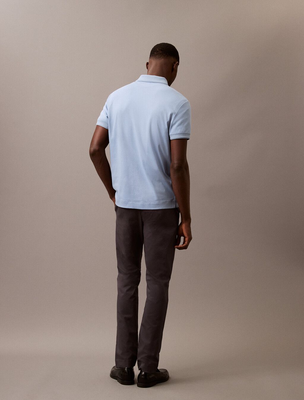 Calvin Klein - Áo polo tay ngắn CK nam Embossed Monogram Tipped Polo