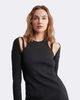 Calvin Klein - Đầm nữ 2 In 1 Cut Out Ribbed Dress