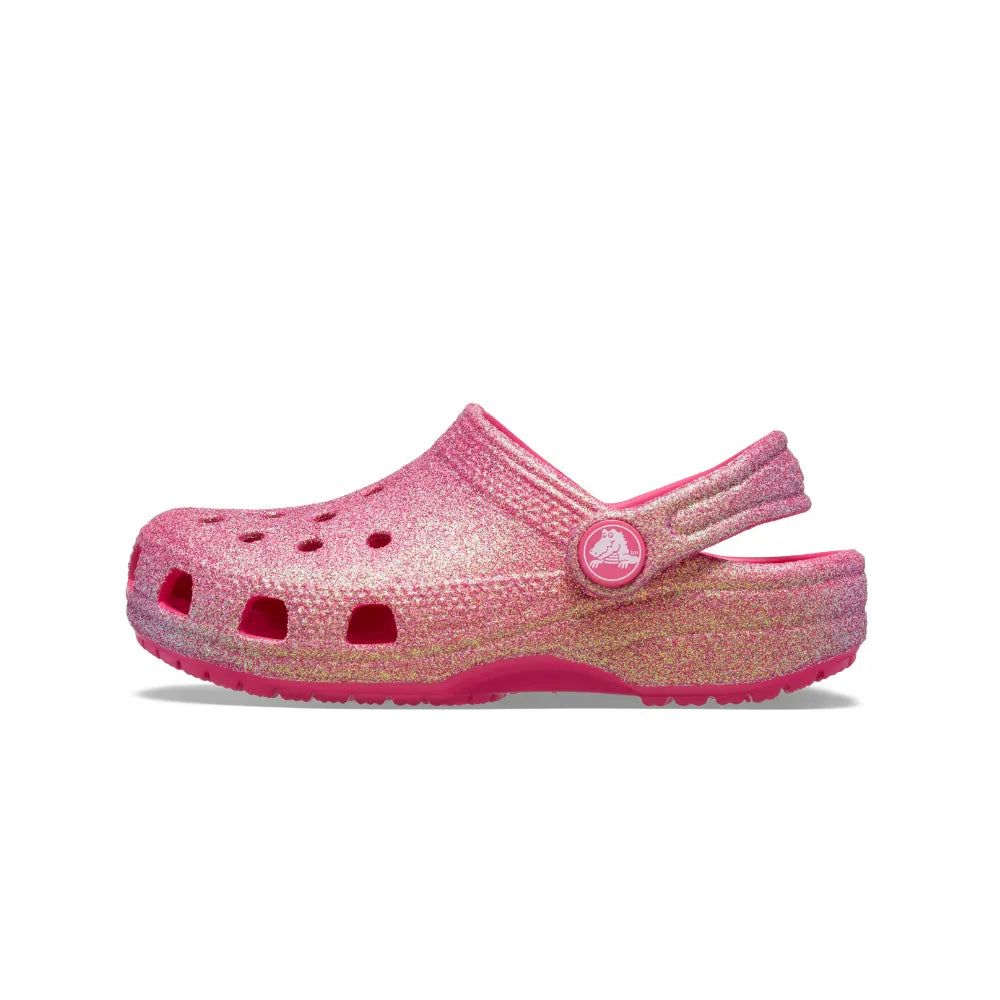 Crocs - Xăng đan trẻ em Classic Iridescent Glitter Lifestyle Sandals