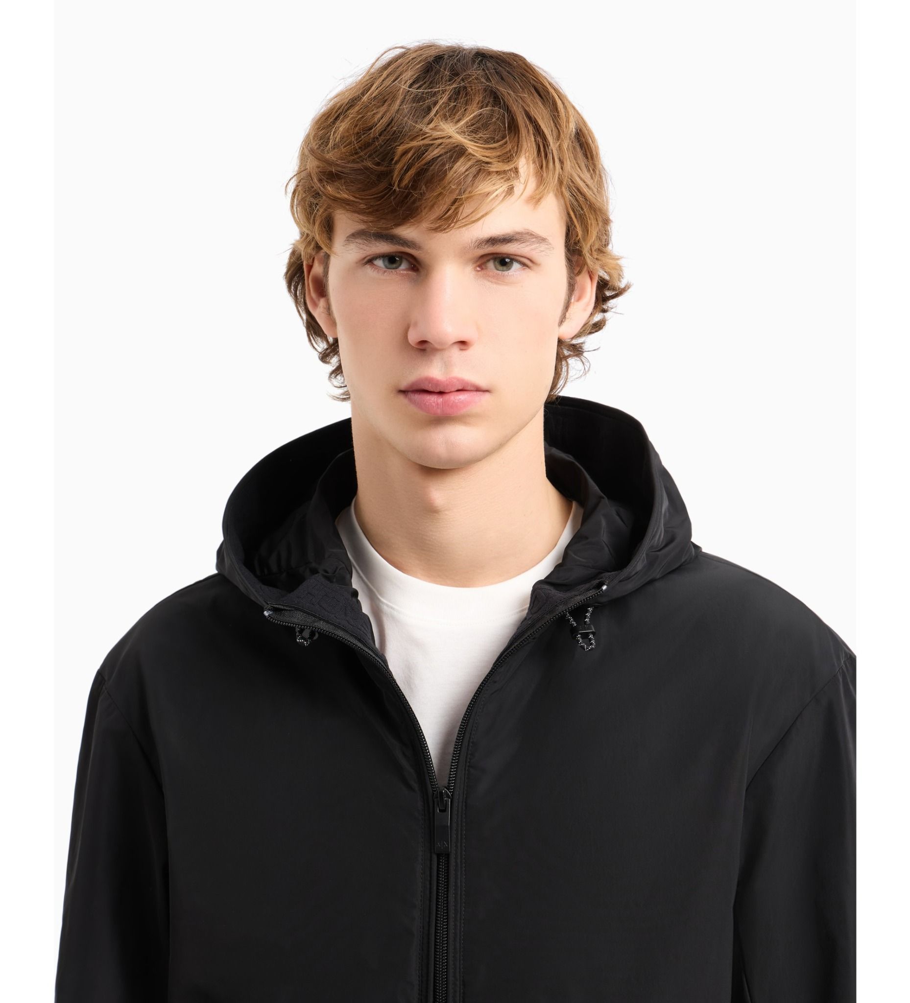 Armani Exchange - Áo khoác gió nam Aix Windbreaker black Blouson Jacket