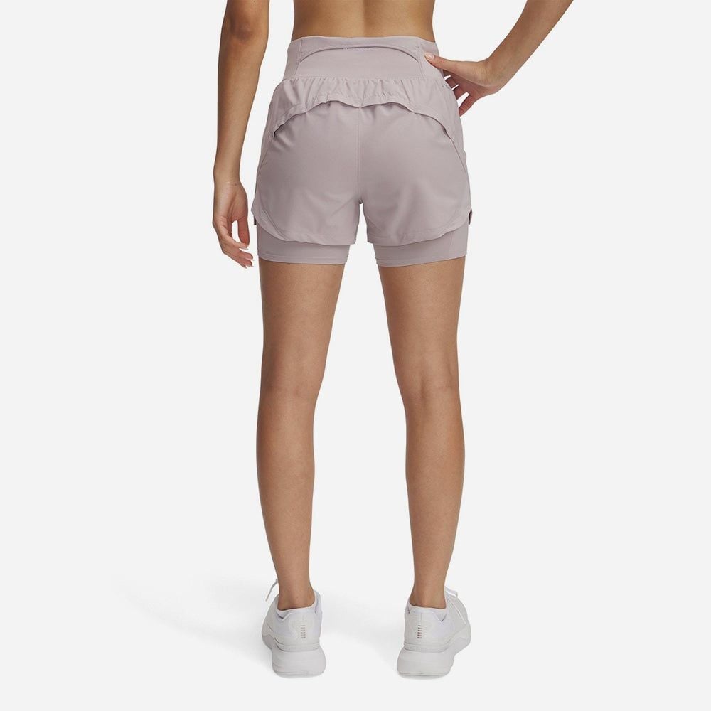 Under Armour - Quần ngắn ống ôm nữ Women's Under Armour Launch Pro 2-In-1 Shorts