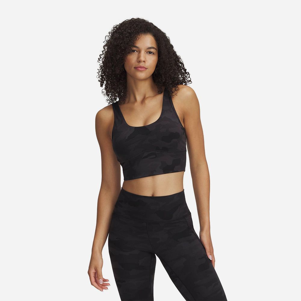 Under Armour - Áo ba lỗ thể thao nữ Meridian Fitted Printed Crop Tank - Black