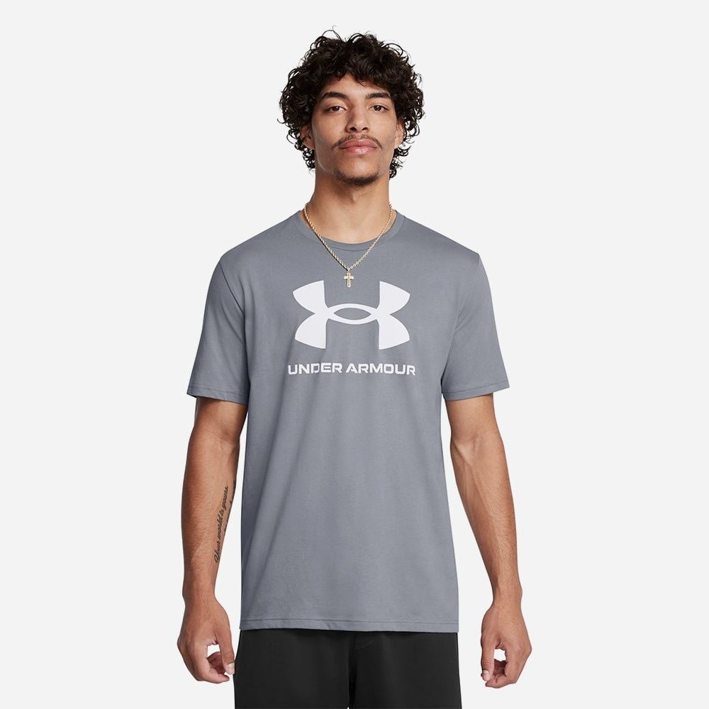 Under Armour - Áo thun tay ngắn nam Sportstyle Logo Update T-Shirt - Gray Lifestyle