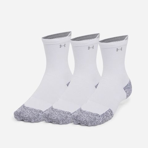 Under Armour - Bộ ba đôi Vớ tất cổ cao nam nữ Run Cushion 3Pk Training Socks