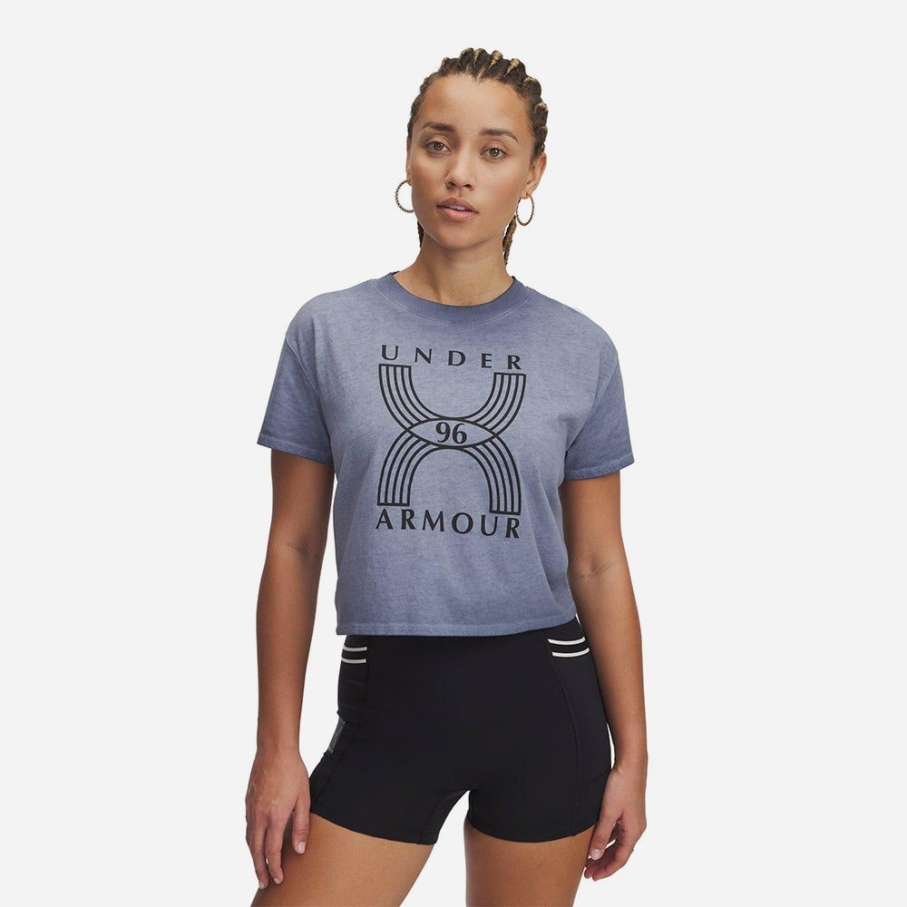Under Armour - Áo thun tay ngắn nữ Run 96 Graphic Running Tee