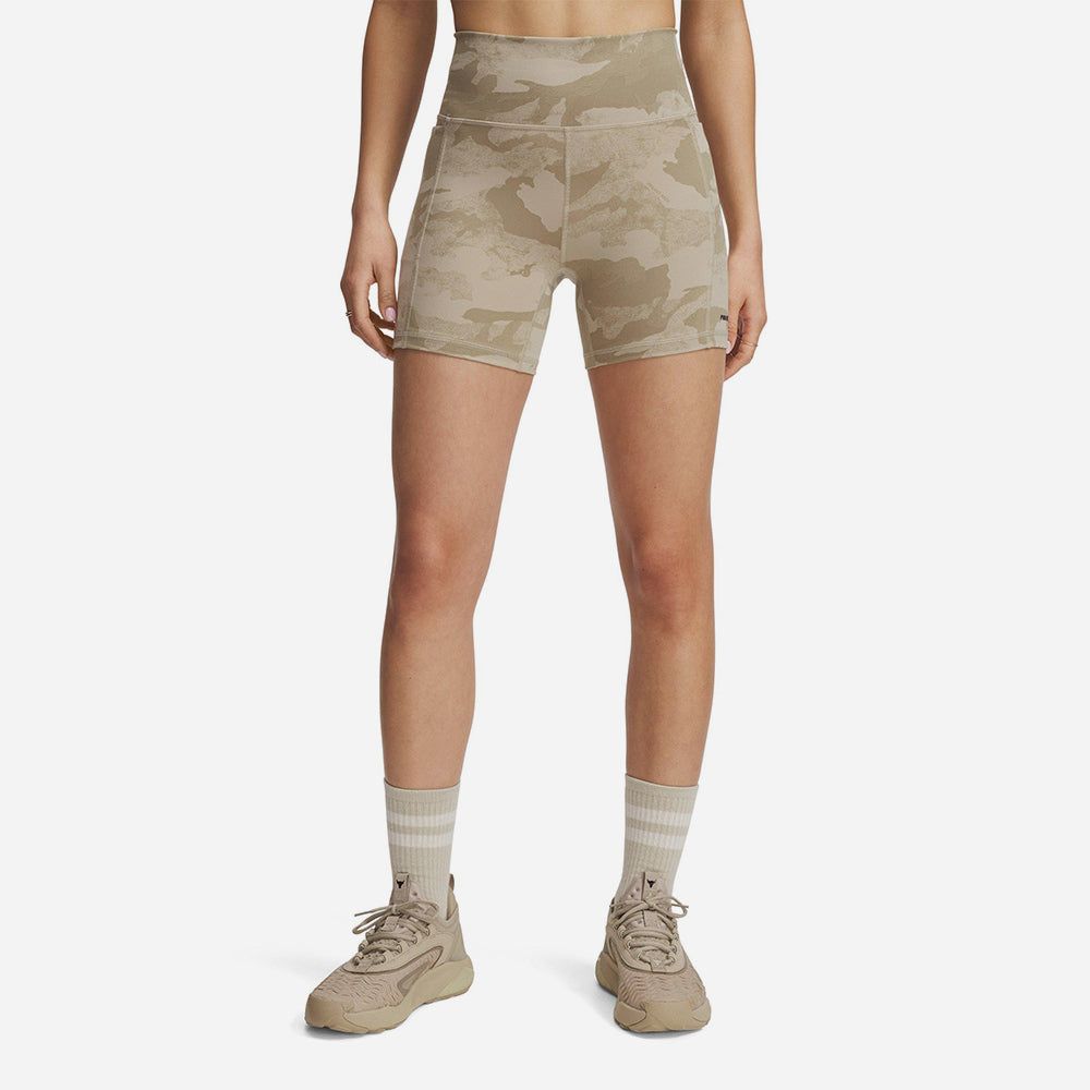 Under Armour - Quần ngắn ống ôm nữ Under Armour Project Rock Middy