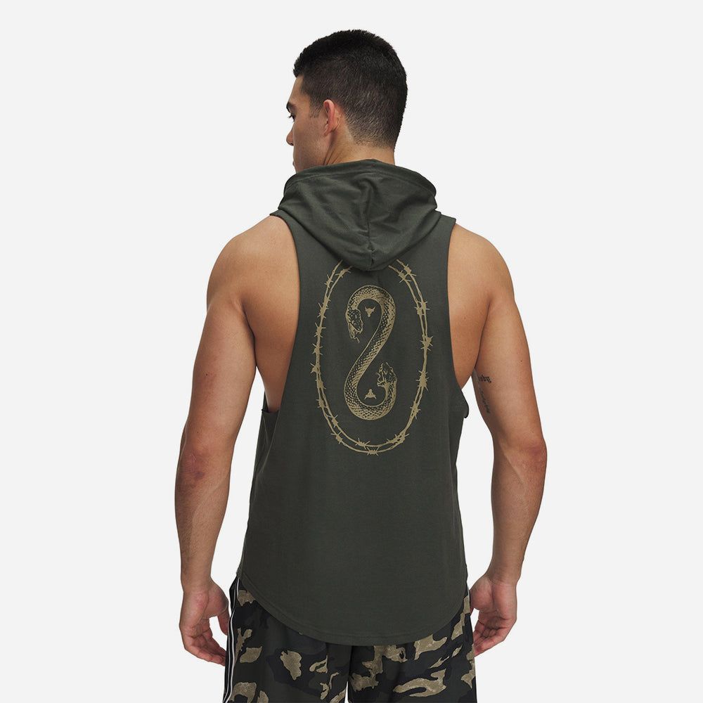 Under Armour - Áo khoác có mũ trùm đầu nam Armour Project Rock Snake Sleeveless