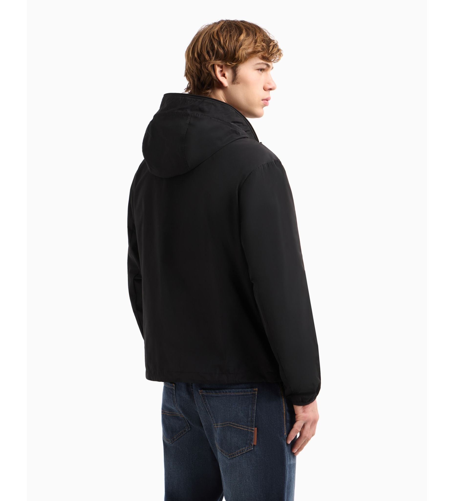 Armani Exchange - Áo khoác gió nam Aix Windbreaker black Blouson Jacket