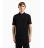 Armani Exchange - Áo polo tay ngắn nam Short sleeve polo shirt in black cotton Piqué