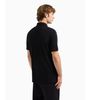 Armani Exchange - Áo polo tay ngắn nam Short sleeve polo shirt in black cotton Piqué