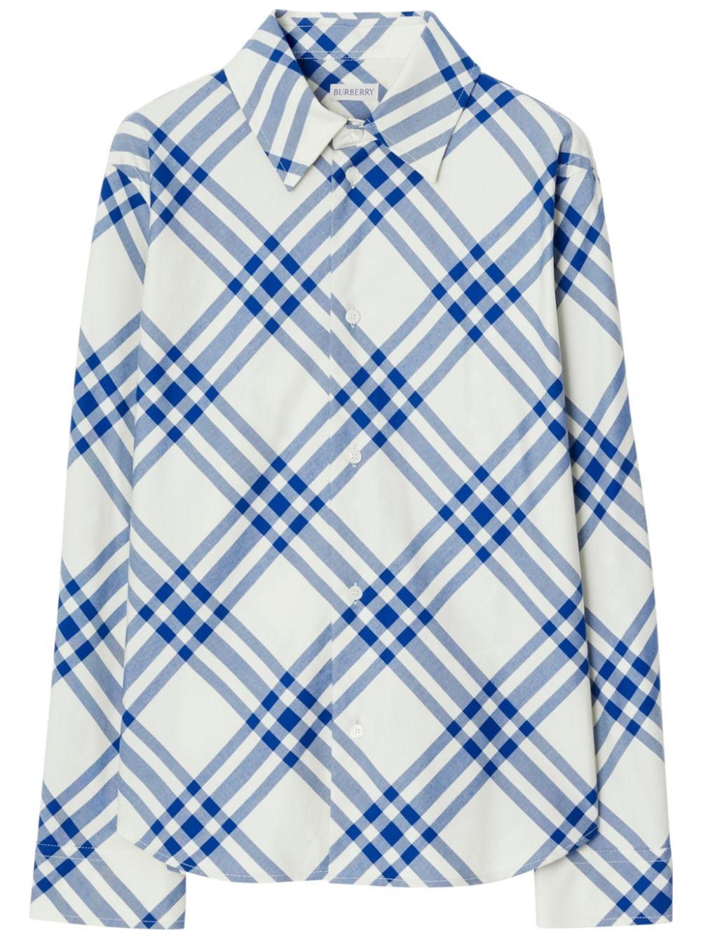 Burberry - Áo sơ mi dệt kim nữ checked cotton flannel shirt