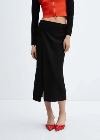 Mango - Chân váy nữ Midi wrap skirt