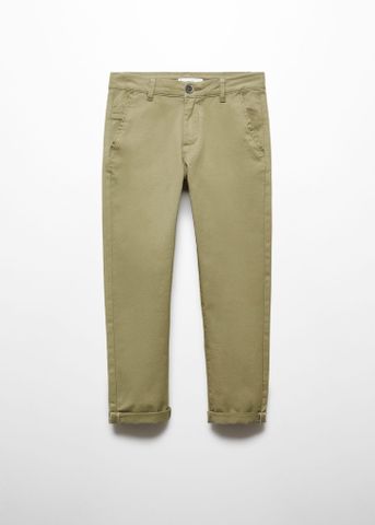 Mango - Quần dài bé trai Trousers Cotton chinos