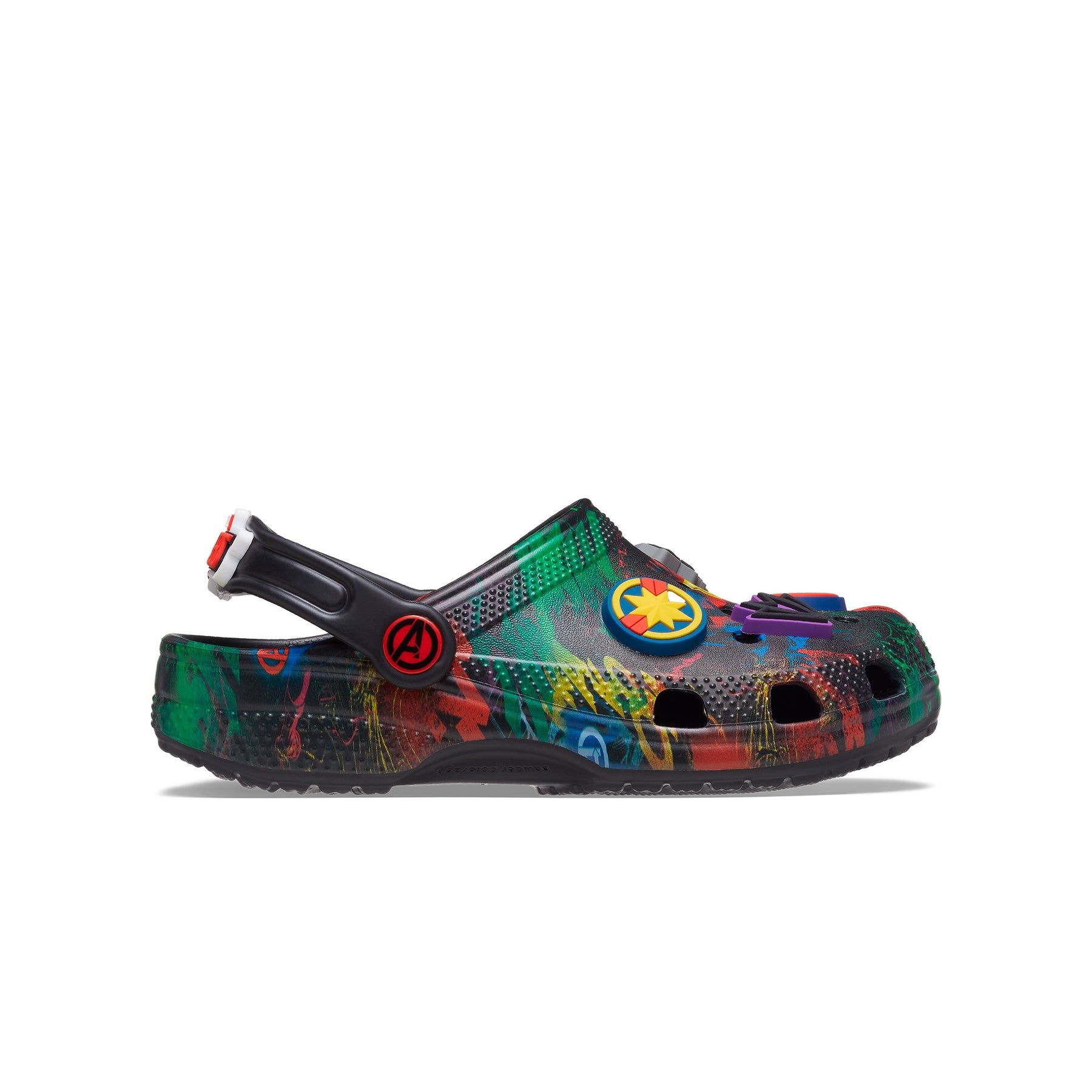 Crocs - Xăng đan trẻ em Funlab Classic Clog Kid Marvel Avengers Black Lifestyle