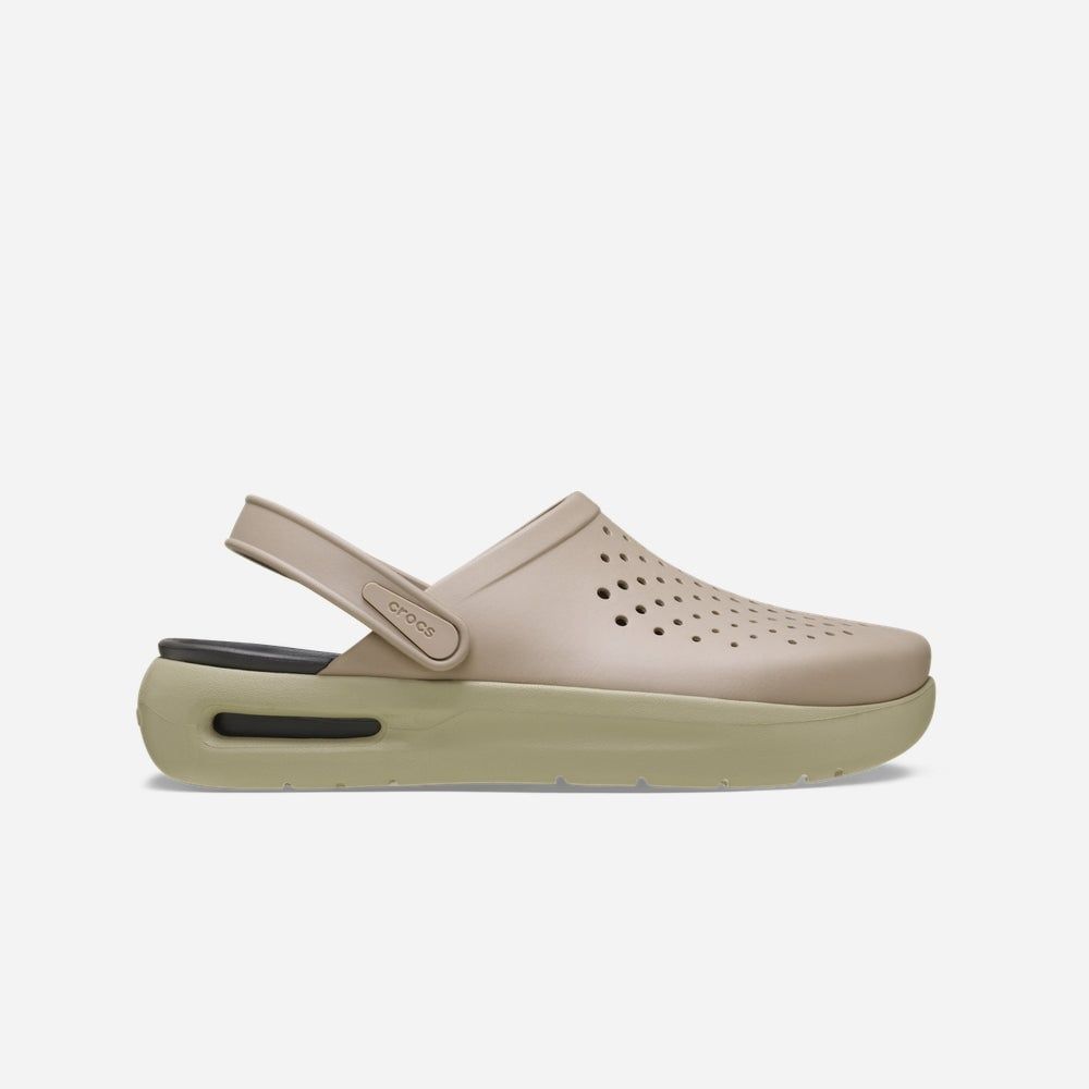 Crocs - Xăng đan nam nữ Unisex Crocs Inmotion Clog - Brown Taupe Lifestyle