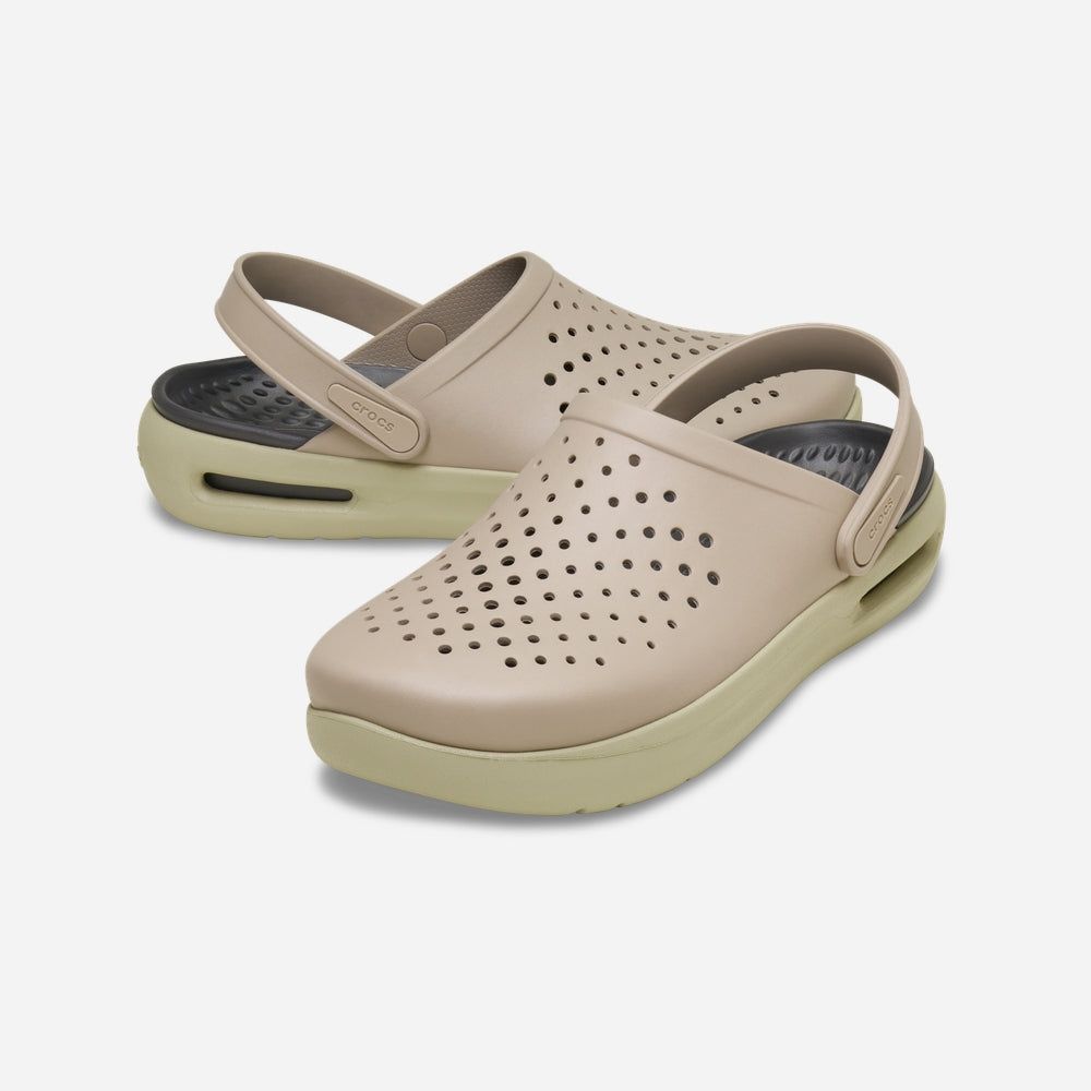 Crocs - Xăng đan nam nữ Unisex Crocs Inmotion Clog - Brown Taupe Lifestyle