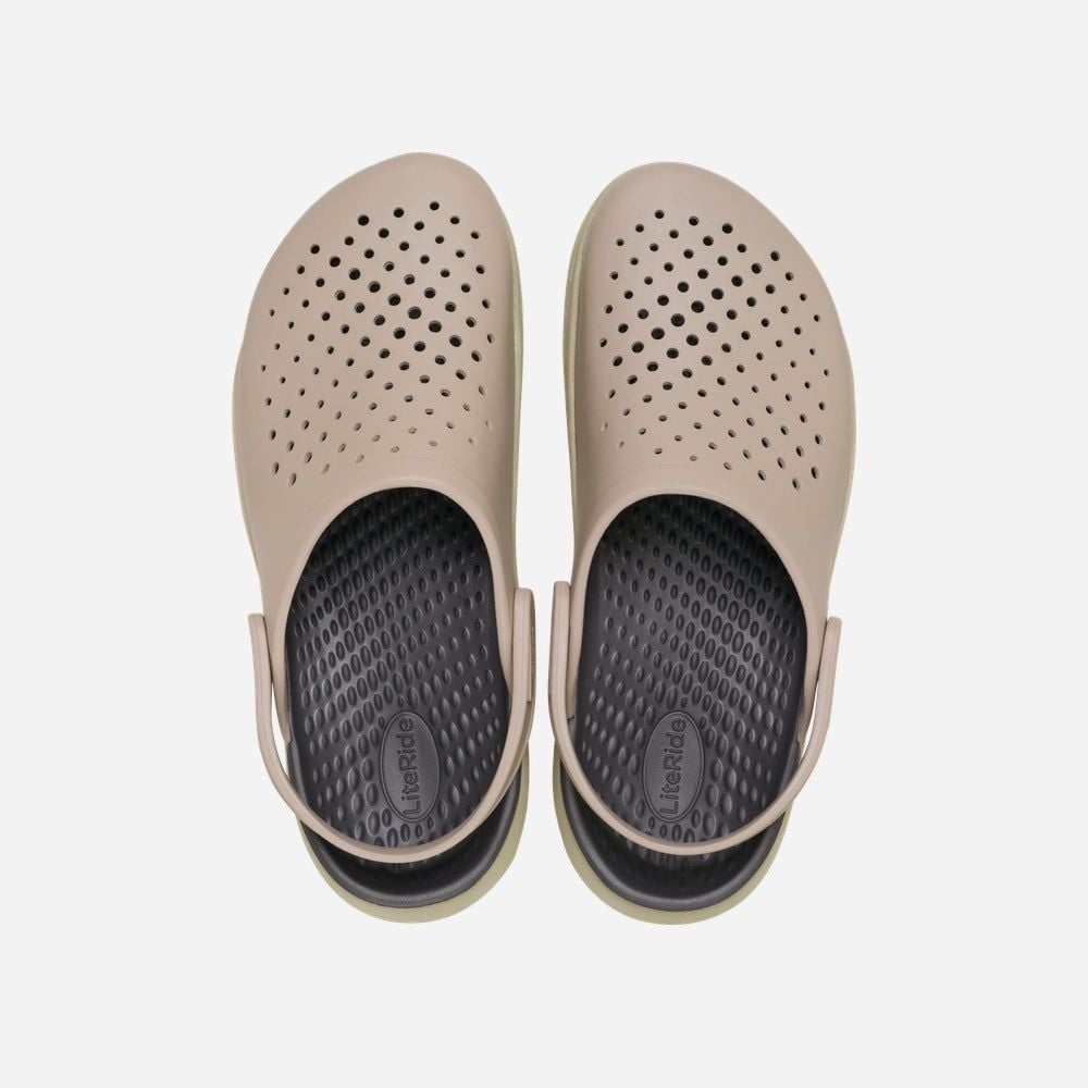 Crocs - Xăng đan nam nữ Unisex Crocs Inmotion Clog - Brown Taupe Lifestyle