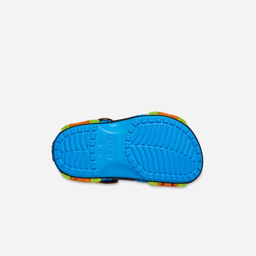 Crocs - Xăng đan trẻ em Kids' Crocs Classic Iamonster Truck Neon Ocean Clog