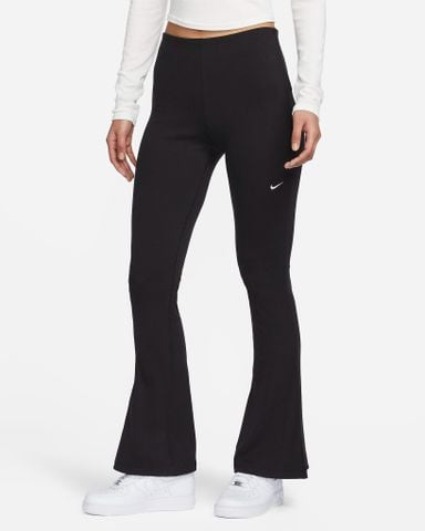 Nike - Quần dài thể thao Nữ Chill Knit Women's Tight Mini-Rib Flared Leggings