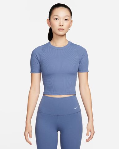 Nike - Áo Tay Ngắn Thể Thao Nữ Zenvy Rib Women'S Dri-Fit Short-Sleeve Cropped Top