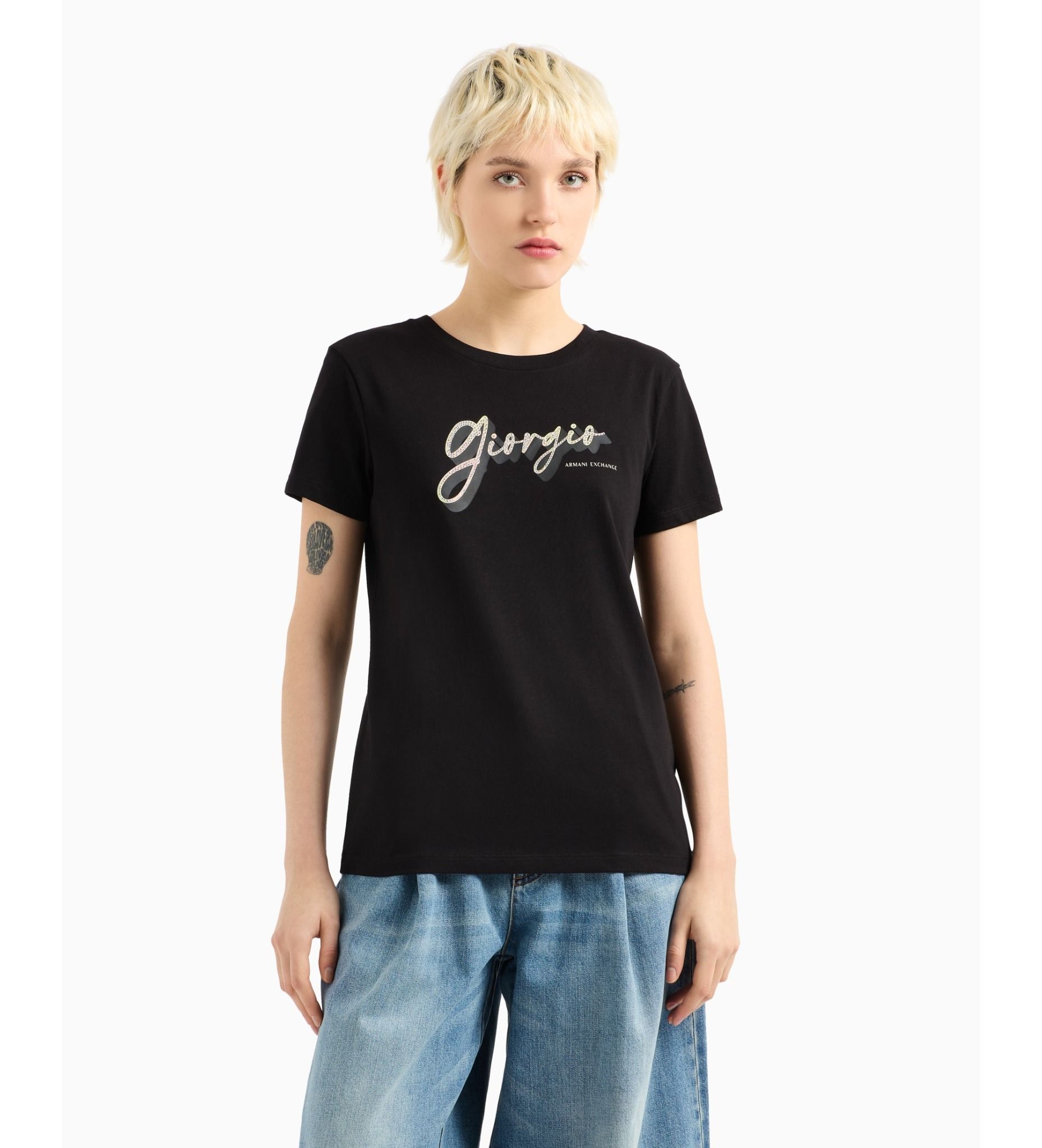 Armani Exchange - Áo thun thời trang nữ Ax Premium Cotton T-Shirt