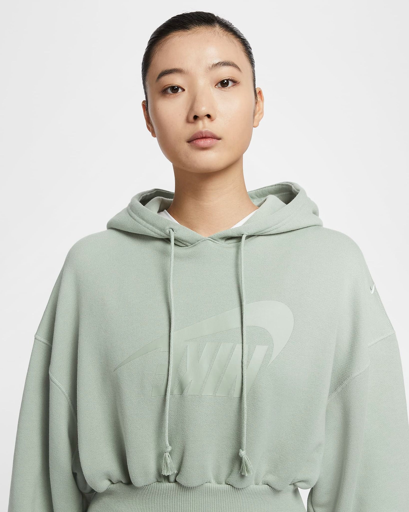 Nike - Áo khoác thể thao Nữ Women's Oversized Cropped French Terry Pullover Hoodie