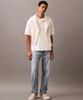 Calvin Klein - Áo polo tay ngắn nam CK Drop Needle Ribbed Polo Shirt