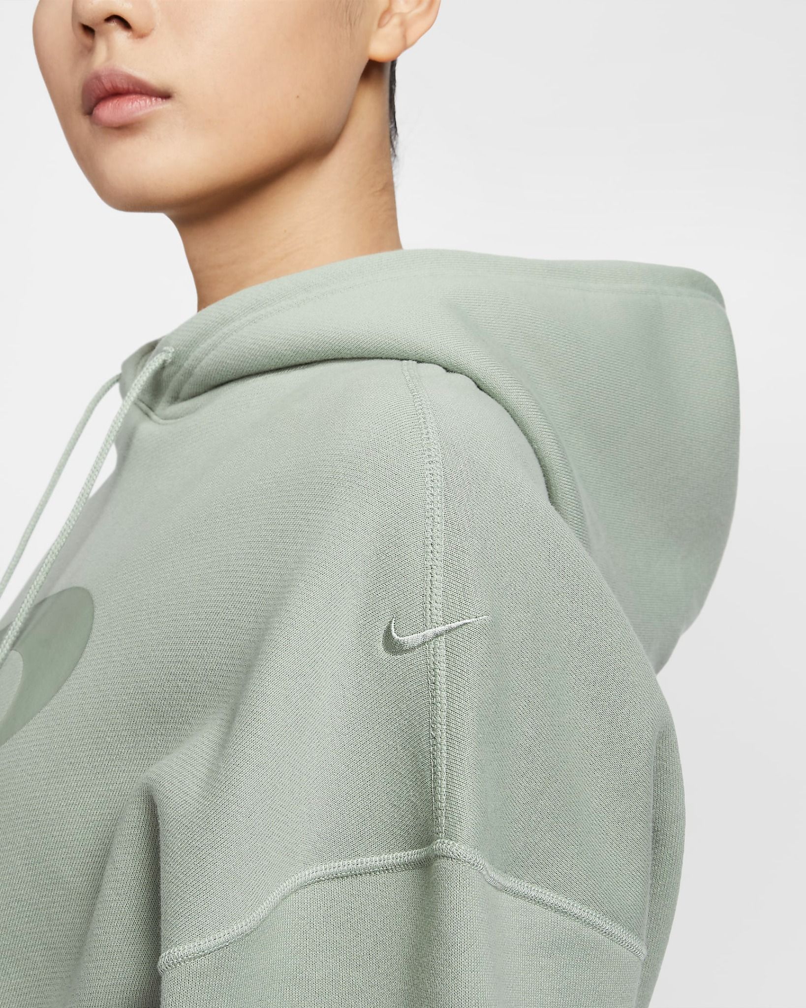 Nike - Áo khoác thể thao Nữ Women's Oversized Cropped French Terry Pullover Hoodie