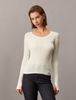 Calvin Klein - Áo len tay dài CK nữ Premium Slim Cropped Knit Top