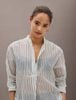 Calvin Klein - Áo sơ mi CK nữ Jacquard Stripe Popover Shirt