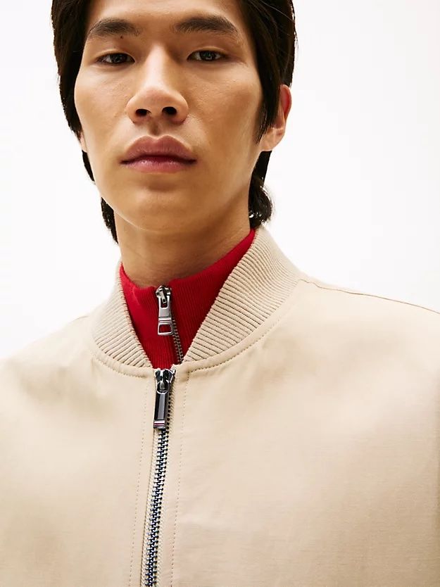Tommy Hilfiger - Áo khoác tay dài nam Smart Casual Linen Blend Bomber Jacket