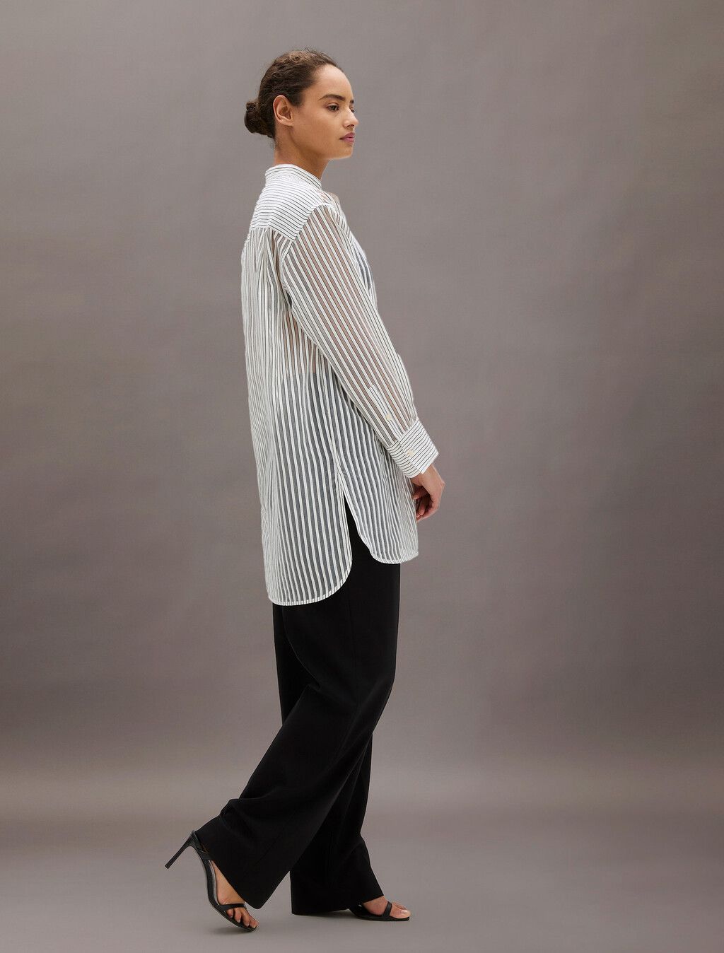 Calvin Klein - Áo sơ mi CK nữ Jacquard Stripe Popover Shirt