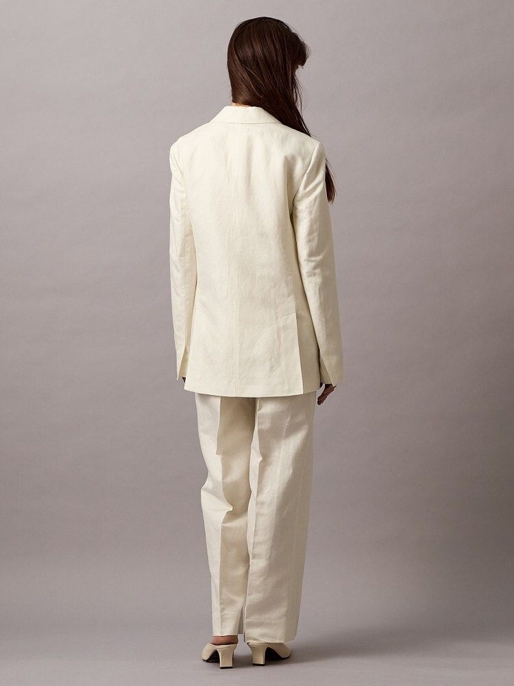 Calvin Klein - Áo vest CK nữ Relaxed Linen Blend Blazer
