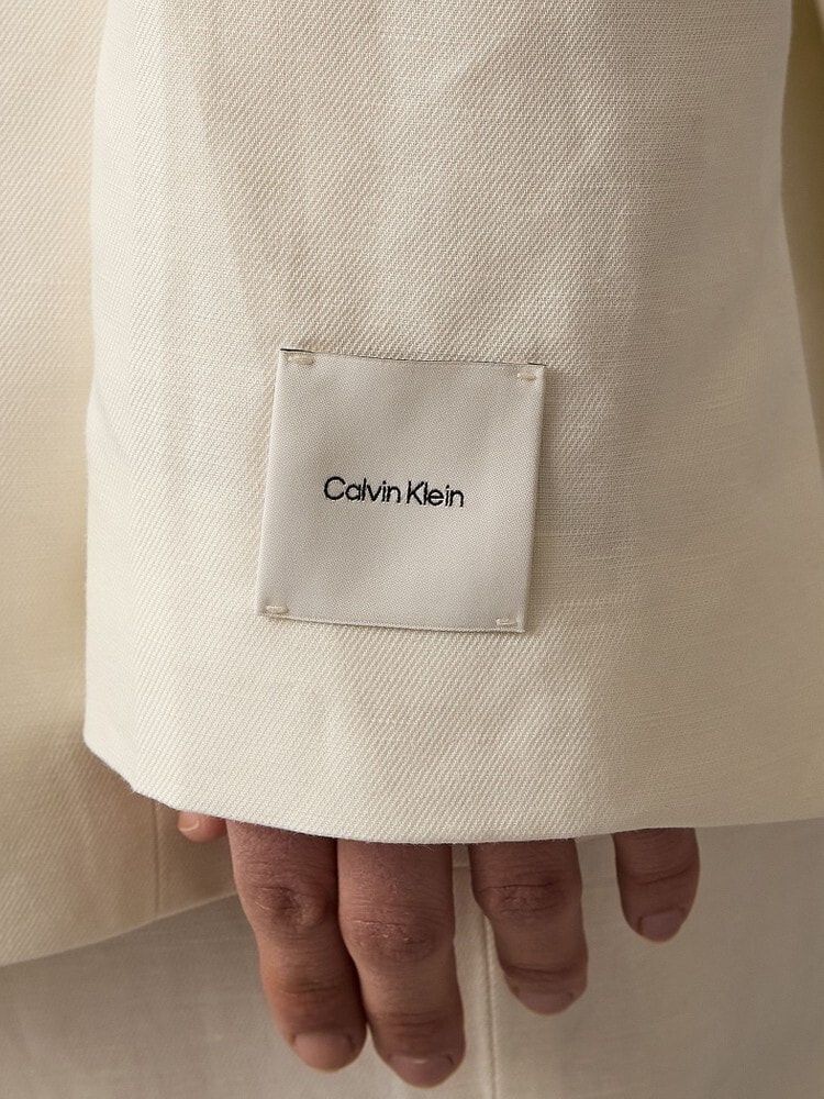 Calvin Klein - Áo vest CK nữ Relaxed Linen Blend Blazer