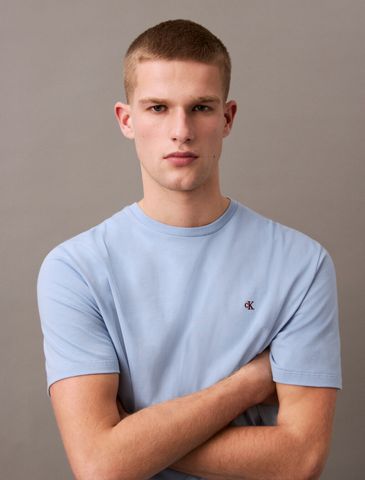 Calvin Klein - Áo phông thời trang CK nam Smooth Cotton Monogram Logo T-Shirt