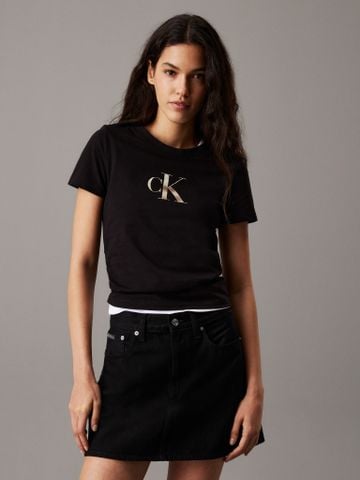Calvin Klein - Áo thời trang CK nữ Slim Monogram T-shirt