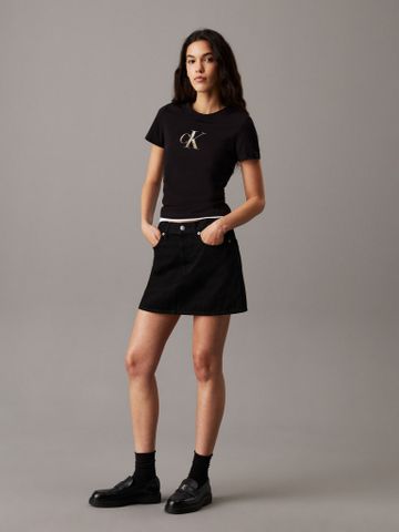 Calvin Klein - Áo thời trang CK nữ Slim Monogram T-shirt