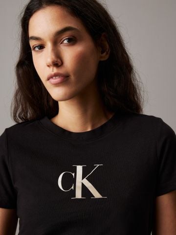 Calvin Klein - Áo thời trang CK nữ Slim Monogram T-shirt