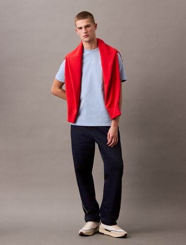 Calvin Klein - Áo phông thời trang CK nam Smooth Cotton Monogram Logo T-Shirt